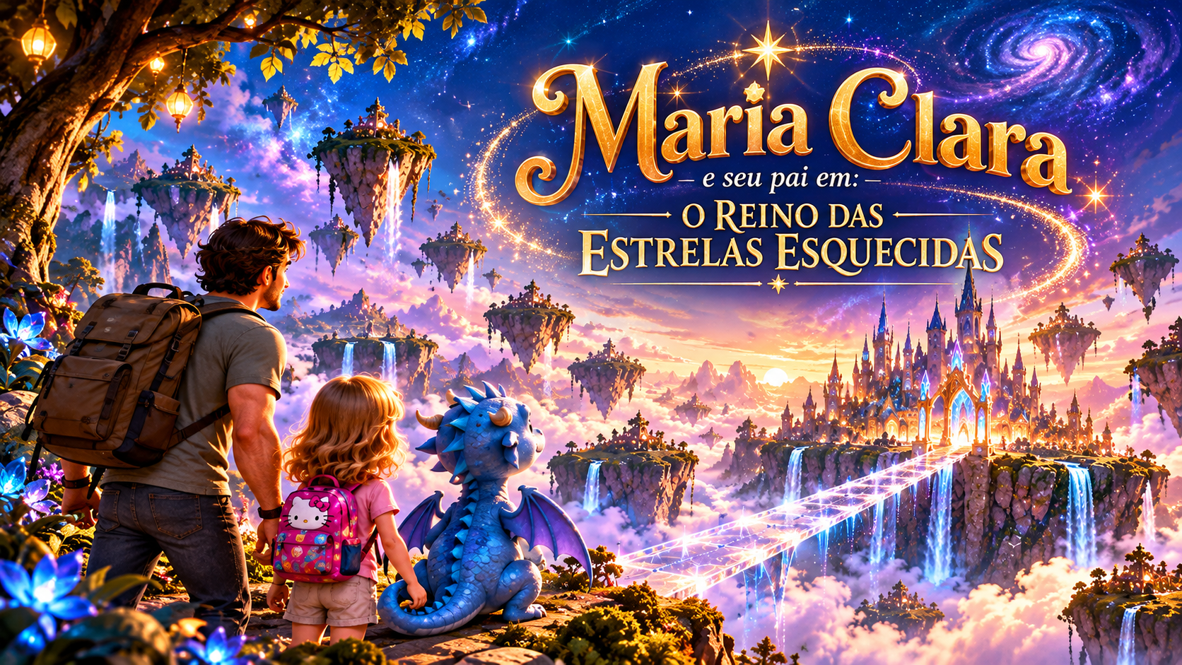 Maria Clara e seu pai no Reino das Estrelas Esquecidas