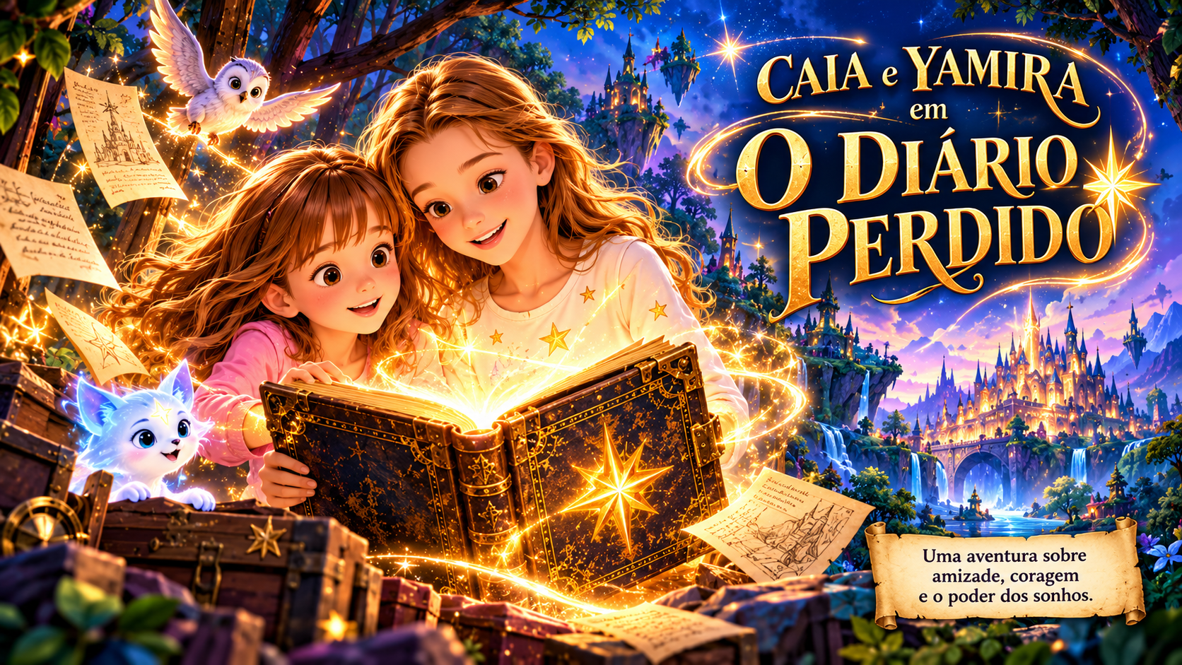 Capa da aventura Caia e Yamira em O Diário Perdido