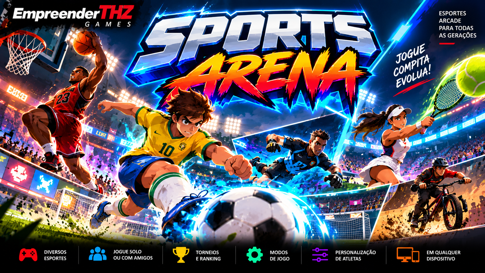 Arte de apresentação do jogo Sports Arena