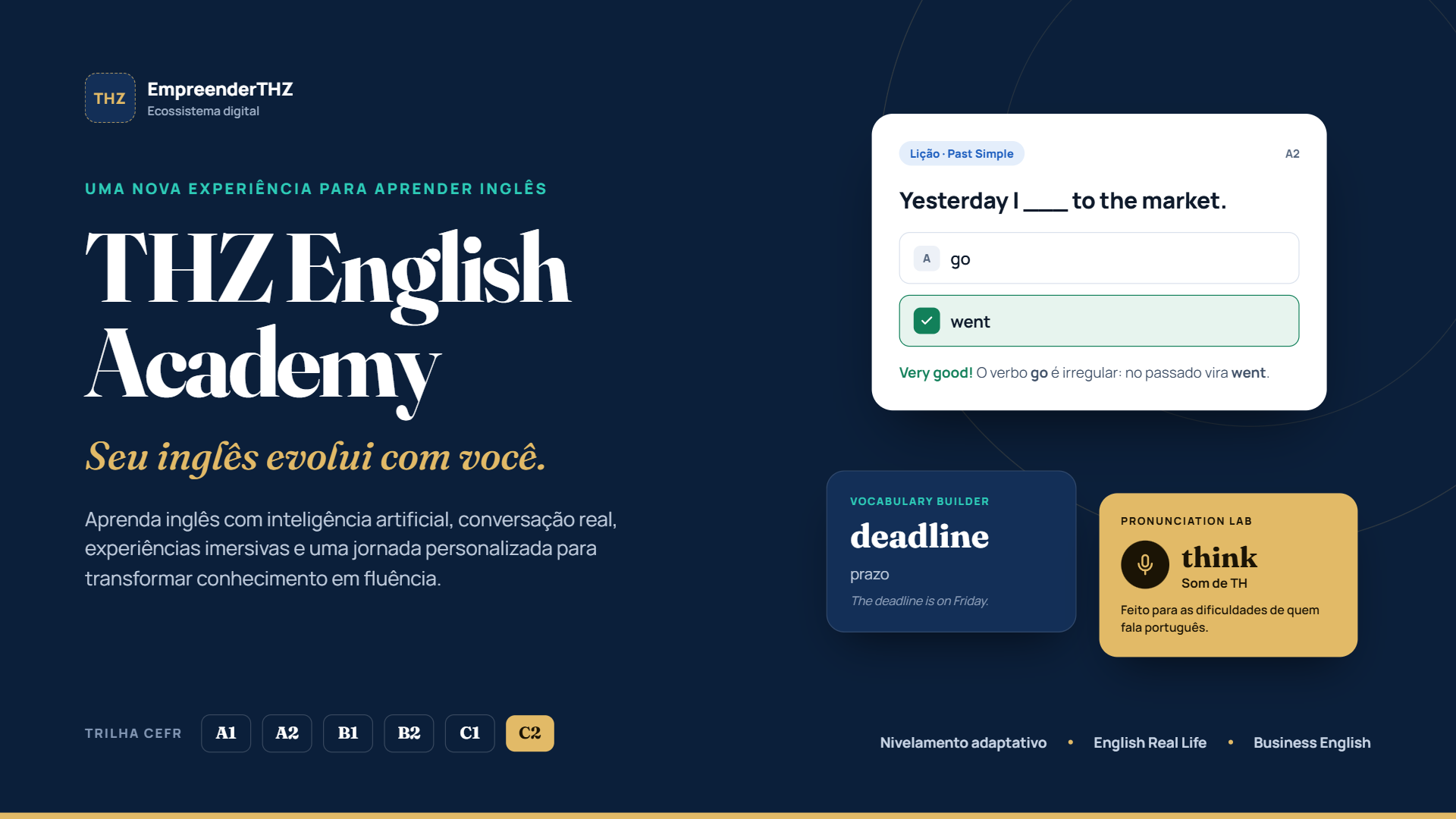 Capa oficial da THZ English Academy
